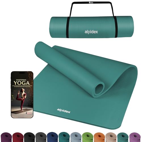 ALPIDEX Yogamatte Extra Dick 1,5cm Gymnastikmatte 3 Verschiedene Größen Rutschfest Phthalatfrei Fitness Matte Turnen Pilates Sport Physio HiiT Yoga Isomatte, Farbe:Turquoise, Maße:190 x 60 x 1.5 cm von ALPIDEX