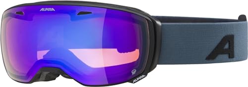 ALPINA ESTETICA Q - Verspiegelte, Kontrastverstärkende & Polarisierte Skibrille Mit 100% UV-Schutz Für Erwachsene, black-dirtblue matt, One Size ALPINA ESTETICA Q - Verspiegelte, Kontrastverstärkende & Polarisierte Skibrille Mit 100% UV-Schutz Für Erwachsene, black-dirtblue matt, One Size von ALPINA