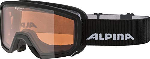 ALPINA SCARABEO S Q - Verspiegelte, Kontrastverstärkende & Polarisierte OTG Skibrille Mit 100% UV-Schutz Für Erwachsene, black, One Size von ALPINA