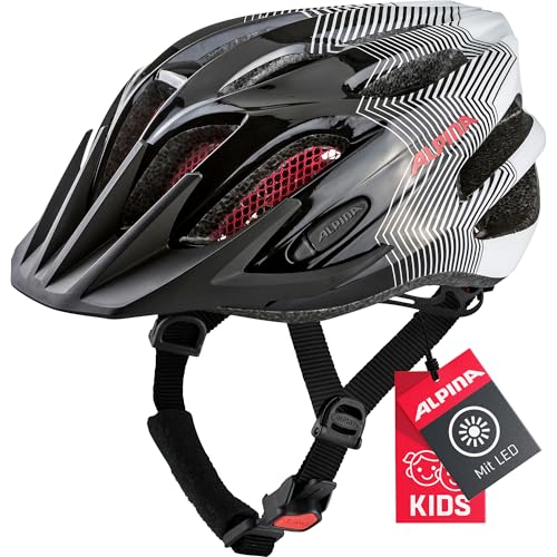 Alpina Kinder Fahrradhelm, Black-White-Red, 50-55 cm Alpina Kinder Fahrradhelm, Black-White-Red, 50-55 cm von ALPINA