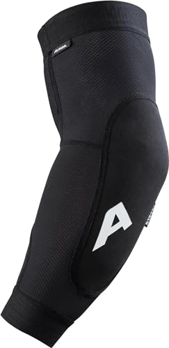 ALPINA Flow PAD Elbow - Leichte, stabile & waschbare Ellenbogenprotektoren inkl. Mudguard für Dein Fahrrad als Packaging, Black, M/L von ALPINA