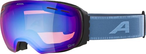 ALPINA GRANBY Q-LITE - Verspiegelte, Kontrastverstärkende Skibrille Mit 100% UV-Schutz Für Erwachsene, black-smoke-blue matt, One Size ALPINA GRANBY Q-LITE - Verspiegelte, Kontrastverstärkende Skibrille Mit 100% UV-Schutz Für Erwachsene, black-smoke-blue matt, One Size von ALPINA