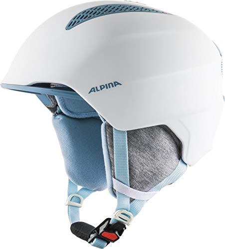 Alpina Grand JR - Sicherer, Leichter, Stoßabsorbierender & Individuell Anpassbarer Skihelm Für Kinder, White-SkyBlue, 54-57 cm von ALPINA