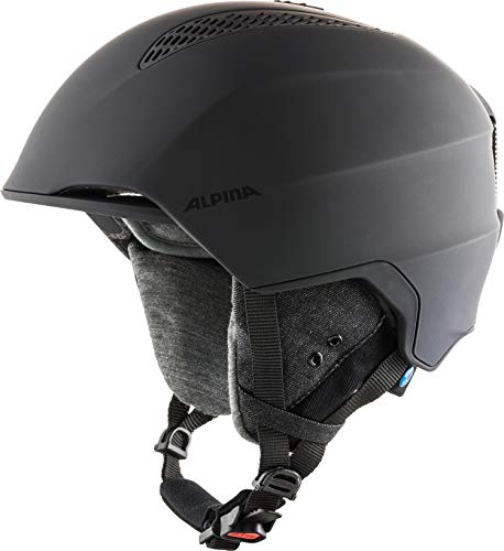 ALPINA GRAND LAVALAN - Nachhaltiger, Sicherer und Indiv. Anpassbarer Skihelm Mit Schafswolle Innenfutter Für Erwachsene, black matt, 57-61 cm von ALPINA