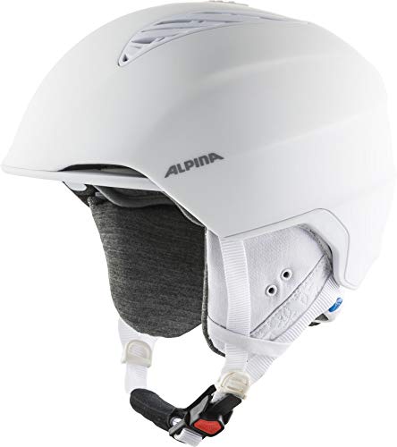 ALPINA GRAND LAVALAN - Nachhaltiger, Sicherer und Indiv. Anpassbarer Skihelm Mit Schafswolle Innenfutter Für Erwachsene, white matt, 54-57 cm von ALPINA