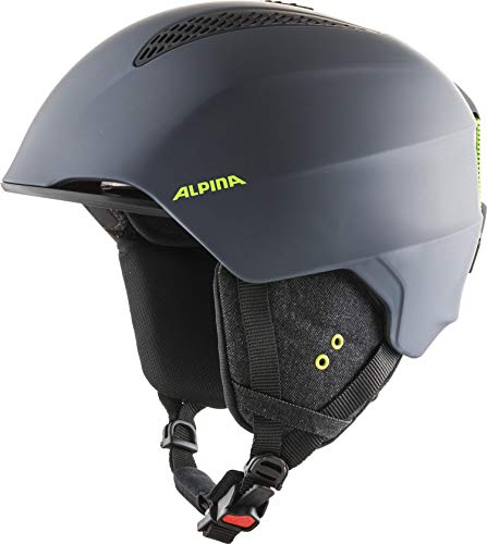 ALPINA GRAND - Sicherer, Optimal Klimatisierter, Bruchfester & Anpassbarer Skihelm Für Erwachsene, charcoal-neon matt, 54-57 cm von ALPINA