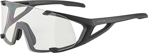ALPINA HAWKEYE S - Wasserabweisende und Beschlagfreie Sport- & Fahrradbrille Mit 100% UV-Schutz Für Erwachsene, black matt, One Size von ALPINA