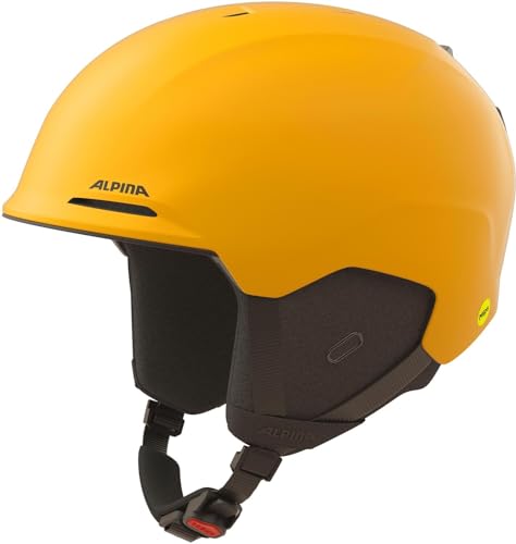 Alpina Kroon Mips Skihelm (55-59 cm, 45 burned/yellow matt) von ALPINA