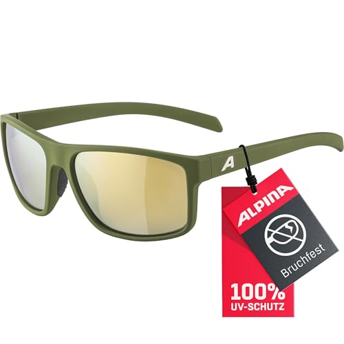 ALPINA NACAN I - Verspiegelte und Bruchsichere Sonnenbrille Mit 100% UV-Schutz Für Erwachsene, olive matt, One Size ALPINA NACAN I - Verspiegelte und Bruchsichere Sonnenbrille Mit 100% UV-Schutz Für Erwachsene, olive matt, One Size von ALPINA