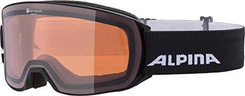 ALPINA NAKISKA Q - Verspiegelte, Kontrastverstärkende & Polarisierte OTG Skibrille Mit 100% UV-Schutz Für Erwachsene, black, One Size von ALPINA