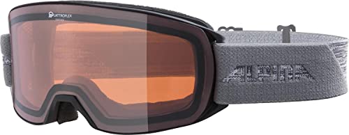 ALPINA NAKISKA Q - Verspiegelte, Kontrastverstärkende & Polarisierte OTG Skibrille Mit 100% UV-Schutz Für Erwachsene, black-grey, One Size von ALPINA