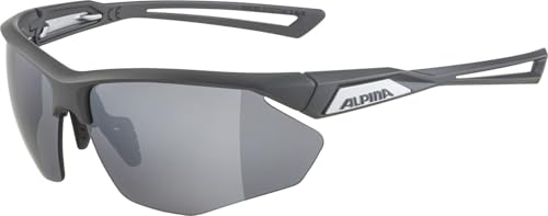 ALPINA NYLOS HR, Sportbrille für Erwachsene, midnight-grey matt, One Size, 100% UV-A-, UV-B- und UV-C-Schutz ALPINA NYLOS HR, Sportbrille für Erwachsene, midnight-grey matt, One Size, 100% UV-A-, UV-B- und UV-C-Schutz von ALPINA