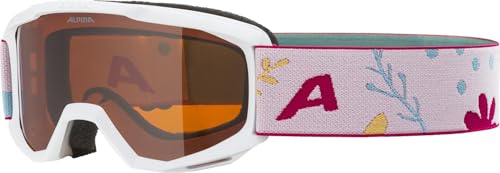 ALPINA PINEY - Beschlagfreie, Extrem Robuste & Bruchsichere Skibrille Mit 100% UV-Schutz Für Kinder, white-flower matt, One Size ALPINA PINEY - Beschlagfreie, Extrem Robuste & Bruchsichere Skibrille Mit 100% UV-Schutz Für Kinder, white-flower matt, One Size von ALPINA