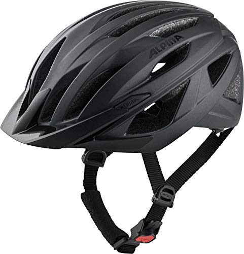 ALPINA PARANA - Leichter, Individuell Anpassbarer Touren Fahrradhelm Mit Fliegennetz Für Erwachsene, black matt, 51-56 cm von ALPINA