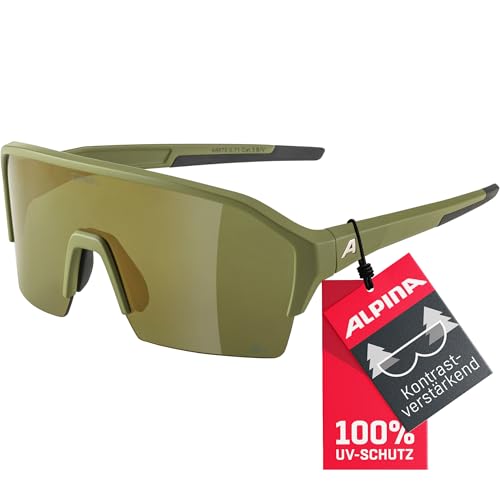 ALPINA RAM HR Q-LITE - Verspiegelte, Kontrastverstärkende & Beschlagfreie Sonnenbrille Mit 100% UV-Schutz Für Erwachsene, olive matt, One Size ALPINA RAM HR Q-LITE - Verspiegelte, Kontrastverstärkende & Beschlagfreie Sonnenbrille Mit 100% UV-Schutz Für Erwachsene, olive matt, One Size von ALPINA