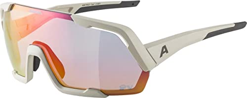 ALPINA ROCKET QV - Kontrastverstärkende, Selbsttönende & Beschlagfreie Sport- & Fahrradbrille Mit 100% UV-Schutz Für Erwachsene, cool-grey matt, One Size von ALPINA