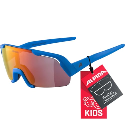 ALPINA ROCKET YOUTH - Verspiegelte und Bruchsichere Sport- & Fahrradbrille Mit 100% UV-Schutz Für Kinder, blue matt, One Size ALPINA ROCKET YOUTH - Verspiegelte und Bruchsichere Sport- & Fahrradbrille Mit 100% UV-Schutz Für Kinder, blue matt, One Size von ALPINA