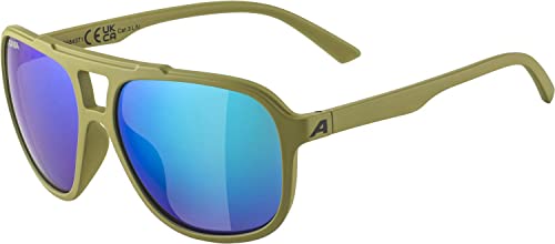 ALPINA SNAZZ - Verspiegelte und Bruchsichere Sonnenbrille Mit 100% UV-Schutz Für Erwachsene, olive matt, One Size von ALPINA