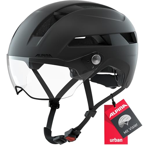 ALPINA SOHO VISOR - Hochwertiger, Leichter & Individuell Anpassbarer Fahrradhelm Mit Visier Für Erwachsene, black matt, 51-56 cm ALPINA SOHO VISOR - Hochwertiger, Leichter & Individuell Anpassbarer Fahrradhelm Mit Visier Für Erwachsene, black matt, 51-56 cm von ALPINA