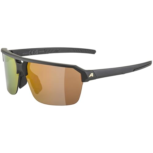 ALPINA SWIFT HR, Sportbrille für Erwachsene, black-gold matt, One Size, 100% UV-A-, UV-B- und UV-C-Schutz ALPINA SWIFT HR, Sportbrille für Erwachsene, black-gold matt, One Size, 100% UV-A-, UV-B- und UV-C-Schutz von ALPINA