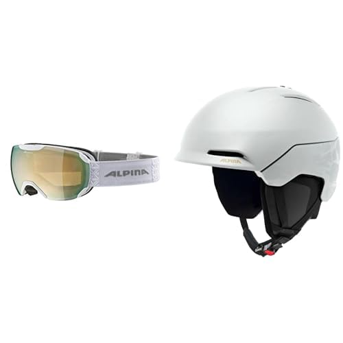 ALPINA Ski Set- PHEOS S Q-LITE - Verspiegelte, Kontrastverstärkende Skibrille Mit 100% UV-Schutz Für Erwachsene, white, One Size Unisex – Erwachsene NAX Skihelm, White-camo matt, 51-55 ALPINA Ski Set- PHEOS S Q-LITE - Verspiegelte, Kontrastverstärkende Skibrille Mit 100% UV-Schutz Für Erwachsene, white, One Size Unisex – Erwachsene NAX Skihelm, White-camo matt, 51-55 von ALPINA
