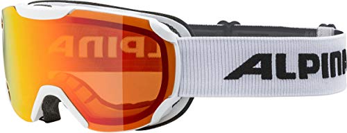 Alpina Sports Thaynes HM Skibrille Kunststoff/Polycarbonat Weiß-Orange 100% UV-Schutz, A7270 8 11, Einheitsgröße von ALPINA