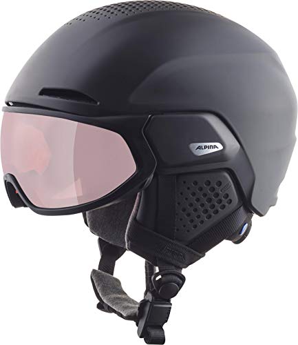 ALPINA Unisex - Erwachsene, ALTO QV Visierhelm, black matt, 51-55 cm von ALPINA