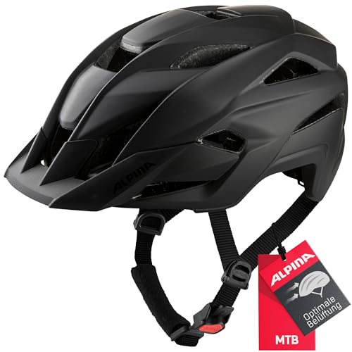 ALPINA KAMLOOP - Individuell Anpassbarer, Leichter & Sicherer Fullface Fahrradhelm Mit Kinnbügel Für Erwachsene, black matt, 51-55 cm von ALPINA