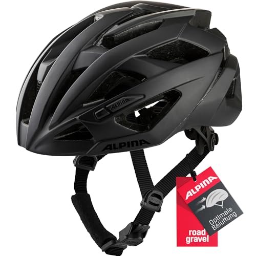 Alpina VALPAROLA - Stoßabsorbierender, Optimal Klimatisierter & Leichter Fahrradhelm Mit Antibakteriellen Polstern Für Erwachsene, Black matt, 51-56 cm Alpina VALPAROLA - Stoßabsorbierender, Optimal Klimatisierter & Leichter Fahrradhelm Mit Antibakteriellen Polstern Für Erwachsene, Black matt, 51-56 cm von ALPINA