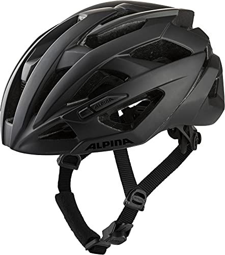 ALPINA VALPAROLA - Stoßabsorbierender, Optimal Klimatisierter & Leichter Fahrradhelm Mit Antibakteriellen Polstern Für Erwachsene, black matt, 55-59 cm von ALPINA