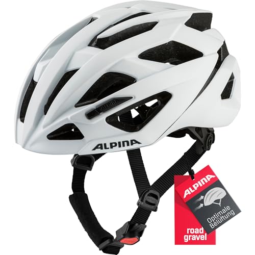 ALPINA VALPAROLA - Stoßabsorbierender, Optimal Klimatisierter & Leichter Fahrradhelm Mit Antibakteriellen Polstern Für Erwachsene, white matt, 51-56 cm ALPINA VALPAROLA - Stoßabsorbierender, Optimal Klimatisierter & Leichter Fahrradhelm Mit Antibakteriellen Polstern Für Erwachsene, white matt, 51-56 cm von ALPINA