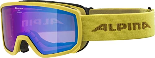 ALPINA SCARABEO S Q-LITE - Verspiegelte, Kontrastverstärkende OTG Skibrille Mit 100% UV-Schutz Für Erwachsene, curry, One Size von ALPINA