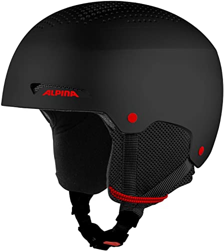 ALPINA Unisex Erwachsene Schaufel Helmet, schwarz matt-rot (Multicolor), 51-55 von ALPINA
