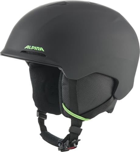 ALPINA Unisex Jugend BRIX JR Skihelm, Black-neon matt, 48-52 von ALPINA