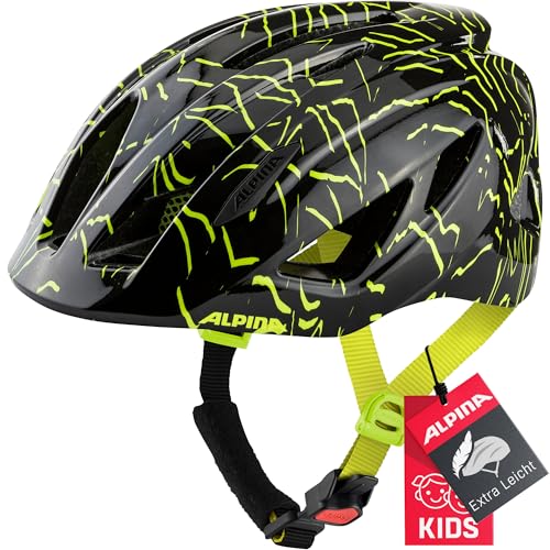 Alpina PICO - Leichter, Optimal Klimatisierter & Bruchfester Fahrradhelm mit Fliegennetz Für Kinder, optional mit Licht, Black-neon Yellow Gloss, 50-55 cm Alpina PICO - Leichter, Optimal Klimatisierter & Bruchfester Fahrradhelm mit Fliegennetz Für Kinder, optional mit Licht, Black-neon Yellow Gloss, 50-55 cm von ALPINA