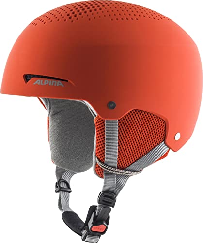 ALPINA ZUPO - Sicherer, Stoßabsorbierender, Belüfteter & Schlagfester Skihelm Für Kinder, pumpkin-orange matt, 54-58 cm von ALPINA