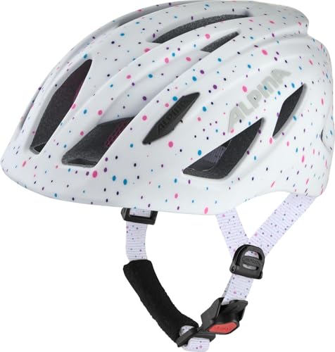 ALPINA PICO Flash, White Polka dots Gloss, 50-55 cm, sicherer Fahrradhelm für Kinder mit integriertem Licht ALPINA PICO Flash, White Polka dots Gloss, 50-55 cm, sicherer Fahrradhelm für Kinder mit integriertem Licht von ALPINA