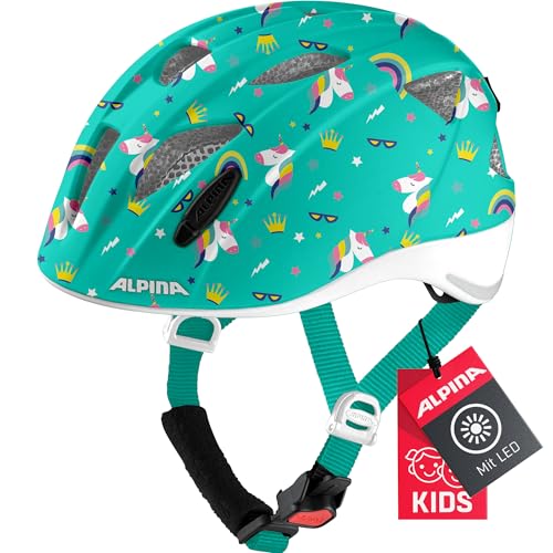 ALPINA XIMO Flash - Beleuchteter, Reflektierender, Leichter & Anpassbarer LED Fahrradhelm Für Kinder, Unicorn Gloss, 49-54 cm ALPINA XIMO Flash - Beleuchteter, Reflektierender, Leichter & Anpassbarer LED Fahrradhelm Für Kinder, Unicorn Gloss, 49-54 cm von ALPINA