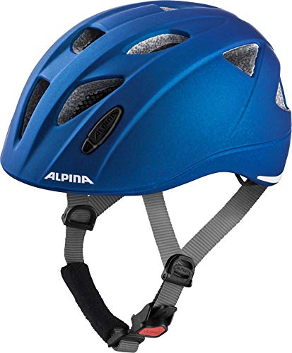 ALPINA XIMO L.E. - Leichter, Sicherer & Bruchfester Fahrradhelm Mit Optionalen LED-Licht Für Kinder, blue matt, 45-49 cm von ALPINA