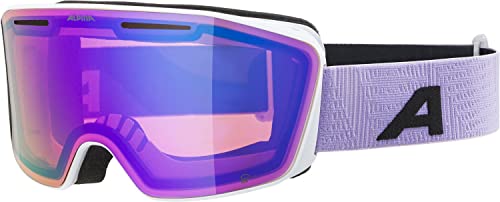 ALPINA NENDAZ Q-LITE - Verspiegelte, Kontrastverstärkende OTG Skibrille Mit 100% UV-Schutz Für Erwachsene, white-lilac matt, One Size ALPINA NENDAZ Q-LITE - Verspiegelte, Kontrastverstärkende OTG Skibrille Mit 100% UV-Schutz Für Erwachsene, white-lilac matt, One Size von ALPINA