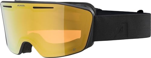 Alpina Nendaz Quattroflex Skibrille (831 black matt, Scheibe: Quattroflex gold (S2)) von ALPINA