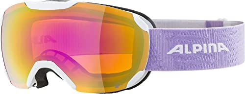 ALPINA PHEOS S Q-LITE - Verspiegelte, Kontrastverstärkende Skibrille Mit 100% UV-Schutz Für Erwachsene, White-Lilac matt, One Size ALPINA PHEOS S Q-LITE - Verspiegelte, Kontrastverstärkende Skibrille Mit 100% UV-Schutz Für Erwachsene, White-Lilac matt, One Size von ALPINA