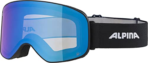 ALPINA SLOPE Q-LITE - Verspiegelte, Kontrastverstärkende OTG Skibrille Mit 100% UV-Schutz Für Erwachsene, black matt, One Size von ALPINA