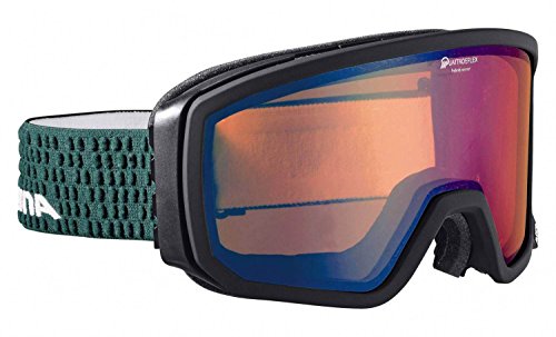 Alpina Scarabeo QM, Alpina - Occhiali da sci, colore: nero opaco/verde, taglia: L50 von ALPINA