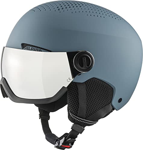 ALPINA ARBER Visor Q-LITE - Hochwertiger & Leichter Skihelm Mit Kontrastverstärkendem Visier Für Erwachsene, Dirt-Blue matt, 58-62 cm ALPINA ARBER Visor Q-LITE - Hochwertiger & Leichter Skihelm Mit Kontrastverstärkendem Visier Für Erwachsene, Dirt-Blue matt, 58-62 cm von ALPINA