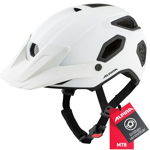 ALPINA COMOX - Widerstandsfähiger, Stoßabsorbierender & Anpassbarer Enduro Fahrradhelm Mit kurzem Schild Für Erwachsene, white matt, 52-57 cm ALPINA COMOX - Widerstandsfähiger, Stoßabsorbierender & Anpassbarer Enduro Fahrradhelm Mit kurzem Schild Für Erwachsene, white matt, 52-57 cm von ALPINA