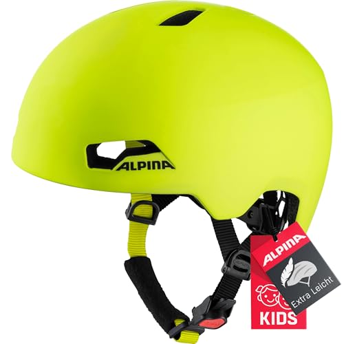 Alpina Hackney - Leichter, Bruchfester & Optimal Klimatisierter Fahrradhelm Mit Nachrüstbarem LED Für Kinder, be Visible matt, 47-51 cm Alpina Hackney - Leichter, Bruchfester & Optimal Klimatisierter Fahrradhelm Mit Nachrüstbarem LED Für Kinder, be Visible matt, 47-51 cm von ALPINA