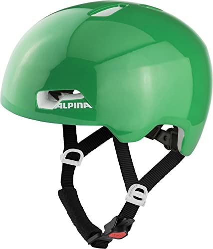 ALPINA HACKNEY - Leichter, Bruchfester & Optimal Klimatisierter Fahrradhelm Mit Nachrüstbarem LED Für Kinder, green gloss, 47-51 cm von ALPINA