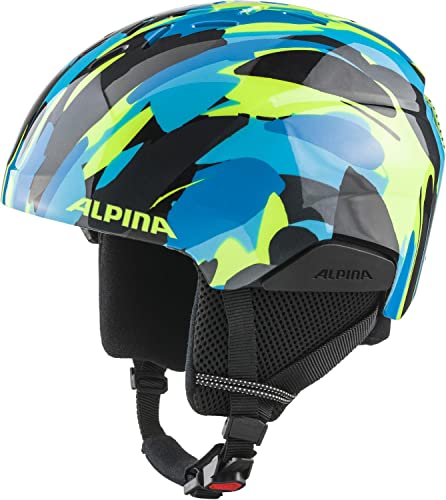 Alpina PIZI - Sicherer, Bruchfester & Individuell Anpassbarer Skihelm Mit Abnehmbaren Ohrenpolstern Für Kinder, neon-Blue Green Gloss, 51-55 cm Alpina PIZI - Sicherer, Bruchfester & Individuell Anpassbarer Skihelm Mit Abnehmbaren Ohrenpolstern Für Kinder, neon-Blue Green Gloss, 51-55 cm von ALPINA