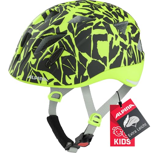 Alpina XIMO L.E. - Leichter, Sicherer & Bruchfester Fahrradhelm Mit Optionalen LED-Licht Für Kinder, Black-neon Sparkle matt, 47-51 cm Alpina XIMO L.E. - Leichter, Sicherer & Bruchfester Fahrradhelm Mit Optionalen LED-Licht Für Kinder, Black-neon Sparkle matt, 47-51 cm von ALPINA
